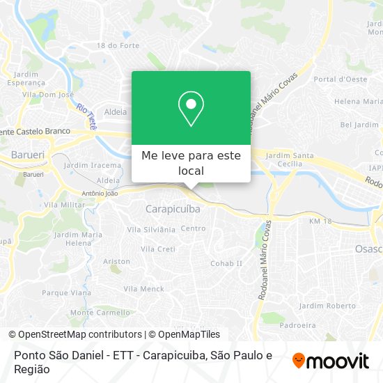 Ponto São Daniel - ETT - Carapicuiba mapa