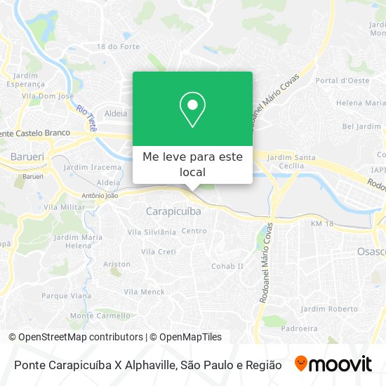 Ponte Carapicuíba X Alphaville mapa