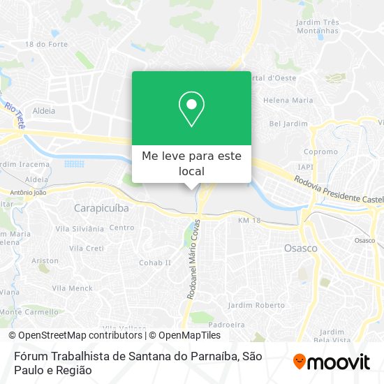 Fórum Trabalhista de Santana do Parnaíba mapa
