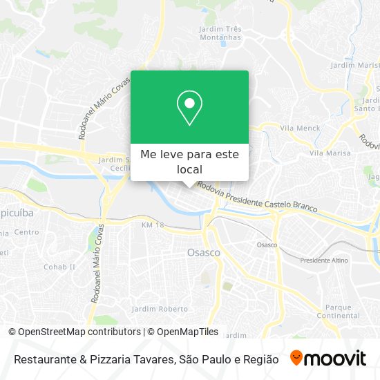 Restaurante & Pizzaria Tavares mapa