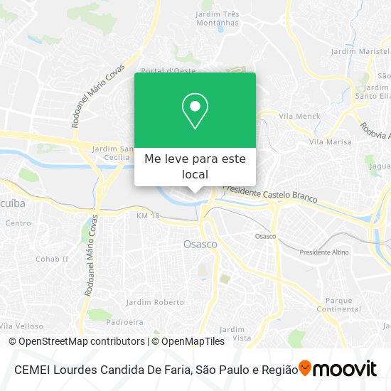 CEMEI Lourdes Candida De Faria mapa