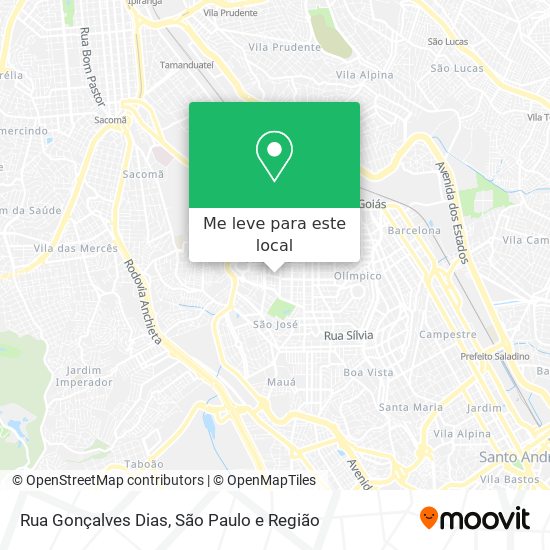 Rua Gonçalves Dias mapa