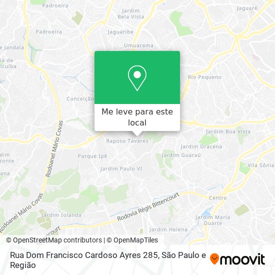 Rua Dom Francisco Cardoso Ayres 285 mapa