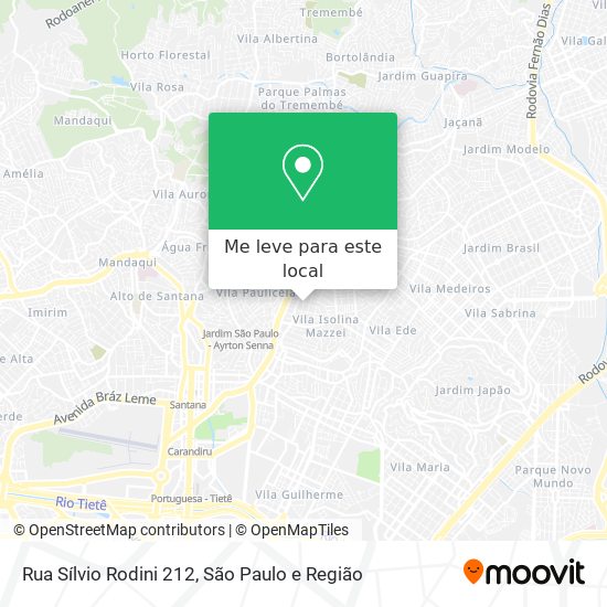 Rua Sílvio Rodini 212 mapa
