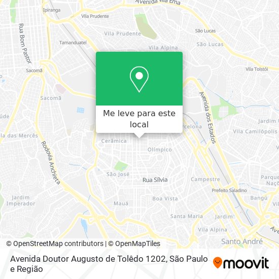 Avenida Doutor Augusto de Tolêdo 1202 mapa
