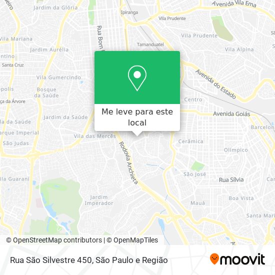 Rua São Silvestre 450 mapa