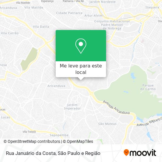Rua Januário da Costa mapa