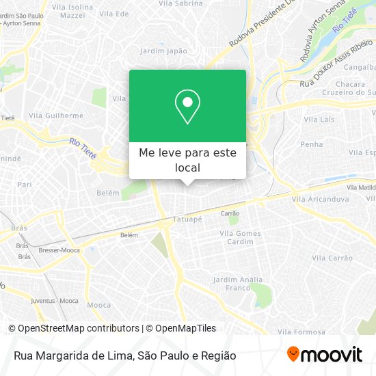 Rua Margarida de Lima mapa