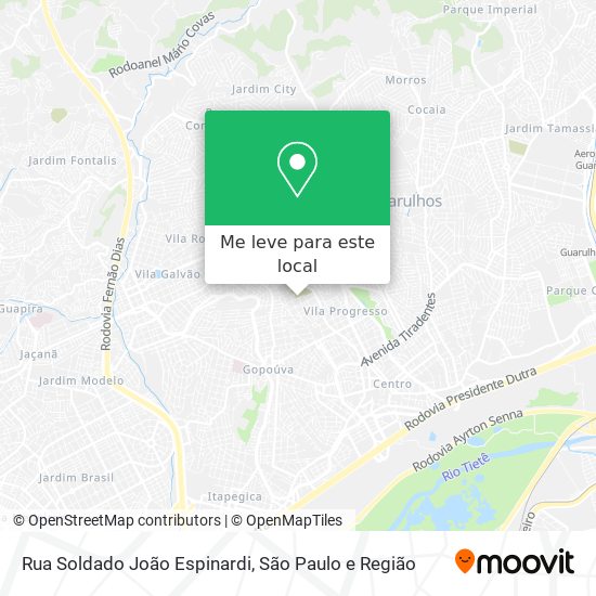 Rua Soldado João Espinardi mapa