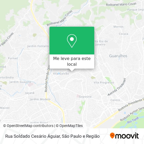 Rua Soldado Cesário Águiar mapa