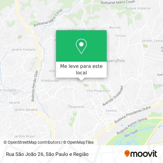 Rua São João 26 mapa