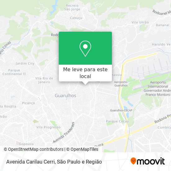 Avenida Carilau Cerri mapa