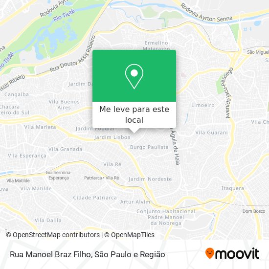 Rua Manoel Braz Filho mapa