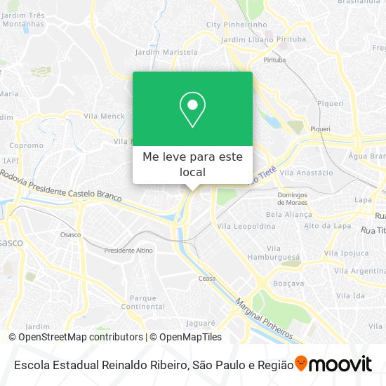 Escola Estadual Reinaldo Ribeiro mapa