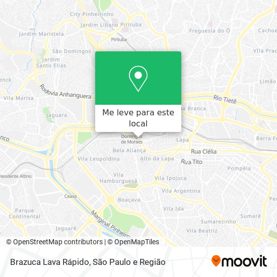 Brazuca Lava Rápido mapa