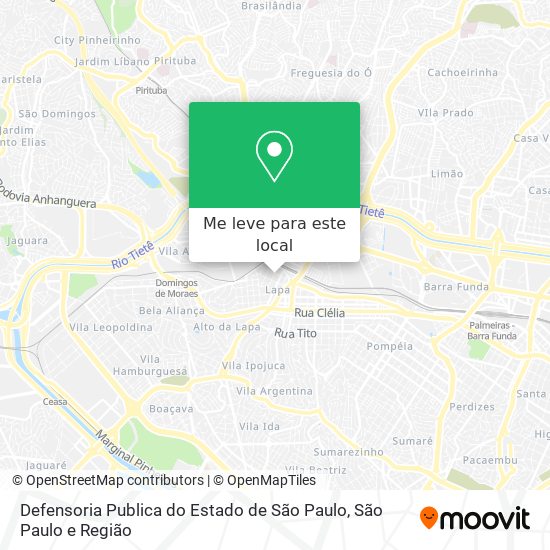Defensoria Publica do Estado de São Paulo mapa
