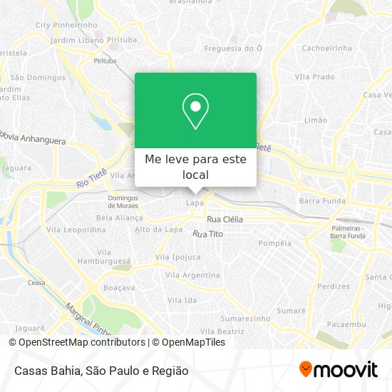 Casas Bahia mapa