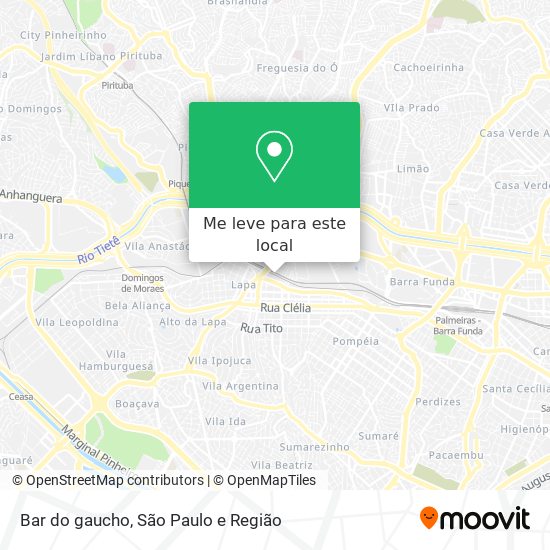 Bar do gaucho mapa