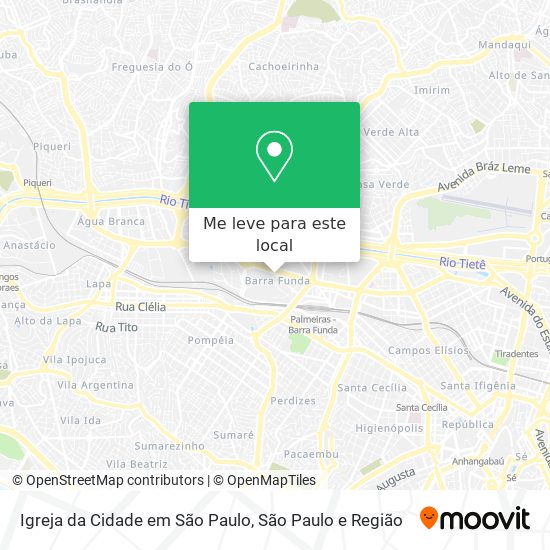 Igreja da Cidade em São Paulo mapa