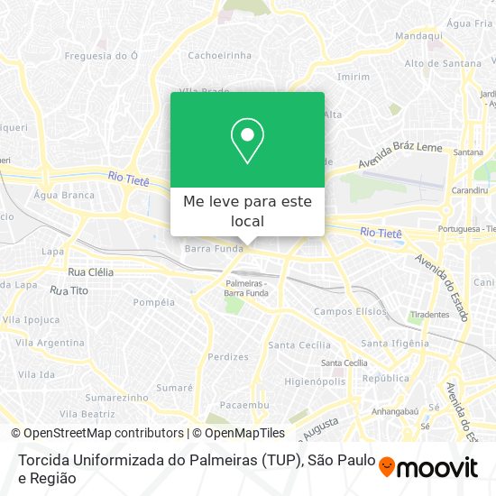 Torcida Uniformizada do Palmeiras (TUP) mapa