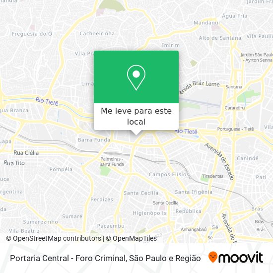 Portaria Central - Foro Criminal mapa