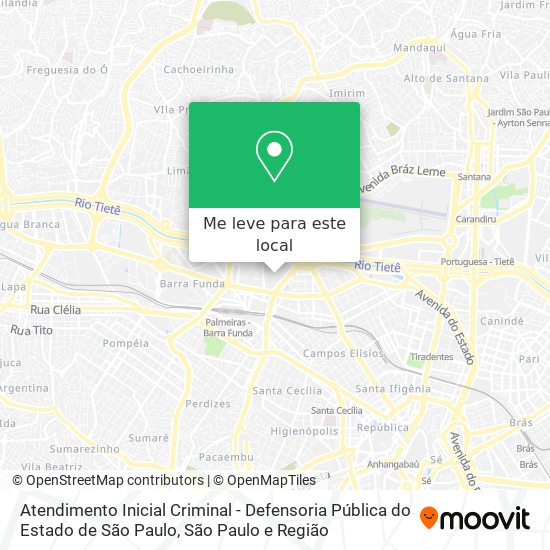 Atendimento Inicial Criminal - Defensoria Pública do Estado de São  Paulo mapa