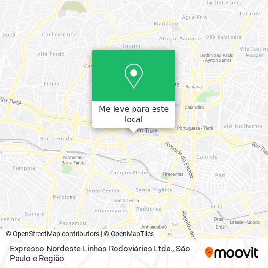 Expresso Nordeste Linhas Rodoviárias Ltda. mapa