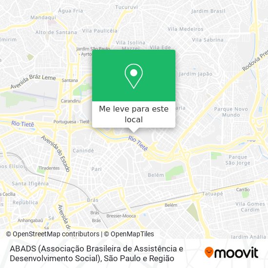 ABADS (Associação Brasileira de Assistência e Desenvolvimento Social) mapa