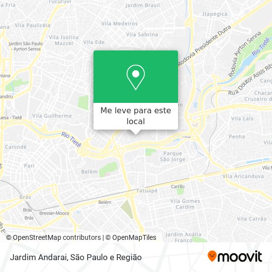 Jardim Andarai mapa