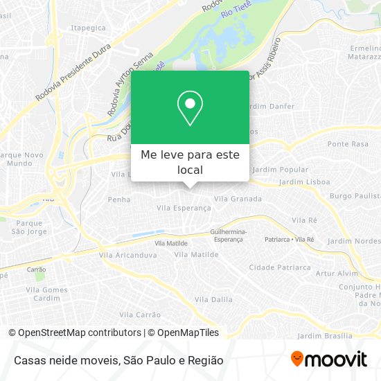 Casas neide moveis mapa