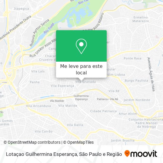 Lotaçao Guilhermina Esperança mapa