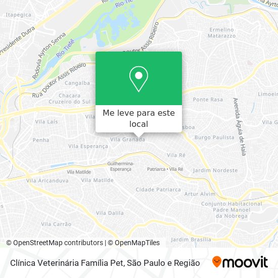 Clínica Veterinária Família Pet mapa