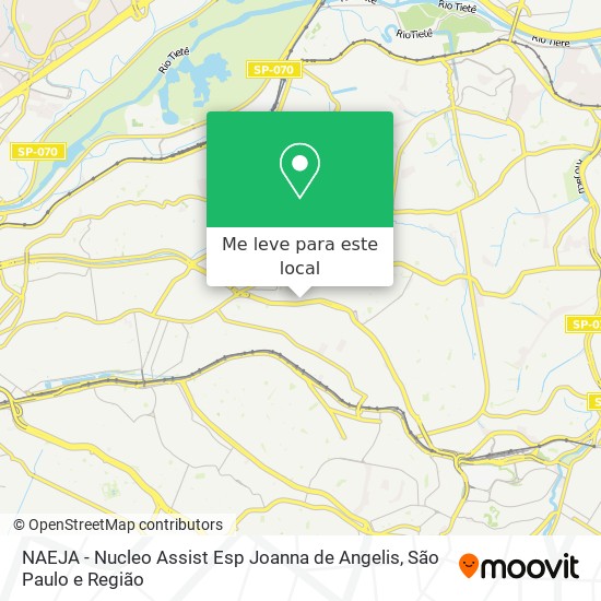 NAEJA - Nucleo Assist Esp Joanna de Angelis mapa