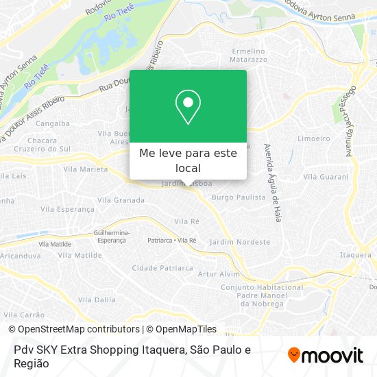 Pdv SKY Extra Shopping Itaquera mapa