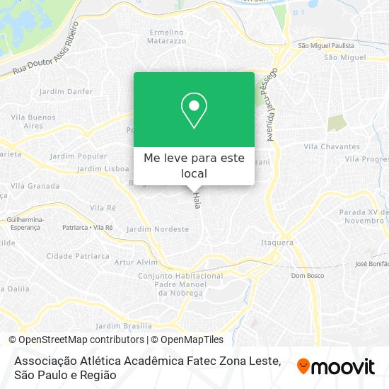 Associação Atlética Acadêmica Fatec Zona Leste mapa