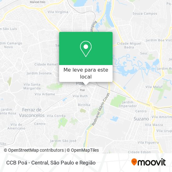 CCB Poá - Central mapa