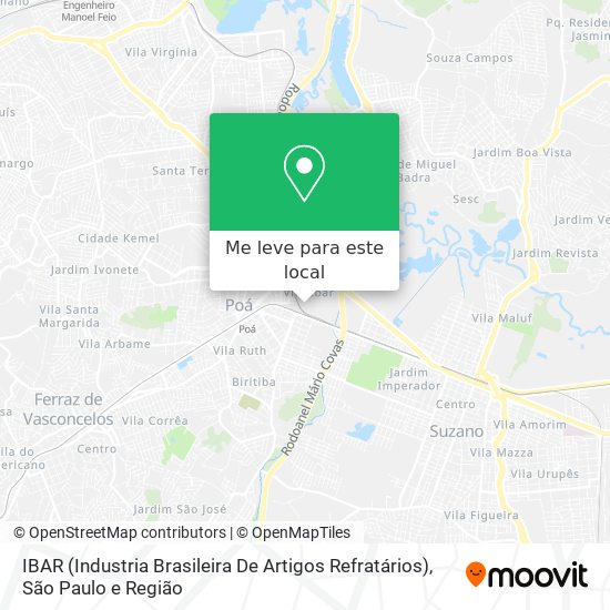 IBAR (Industria Brasileira De Artigos Refratários) mapa