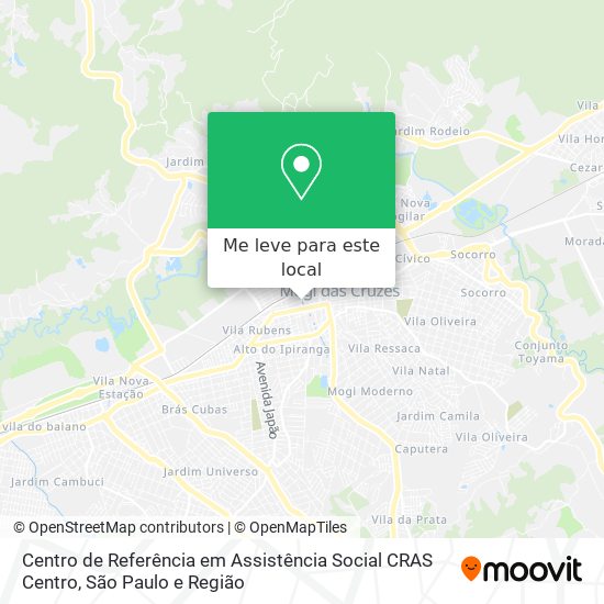 Centro de Referência em Assistência Social CRAS Centro mapa