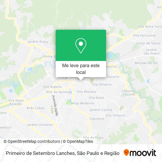 Primeiro de Setembro Lanches mapa