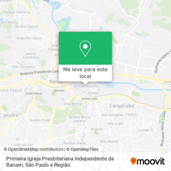 Primeira Igreja Presbiteriana Independente de Barueri mapa