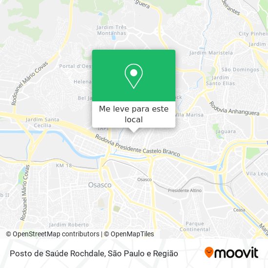 Posto de Saúde Rochdale mapa