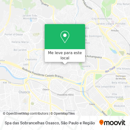 Spa das Sobrancelhas Osasco mapa