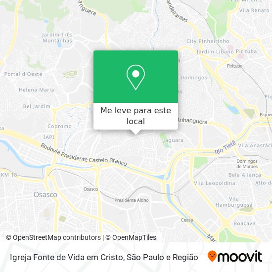 Igreja Fonte de Vida em Cristo mapa