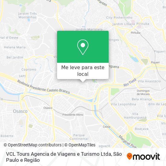 VCL Tours Agencia de Viagens e Turismo Ltda mapa