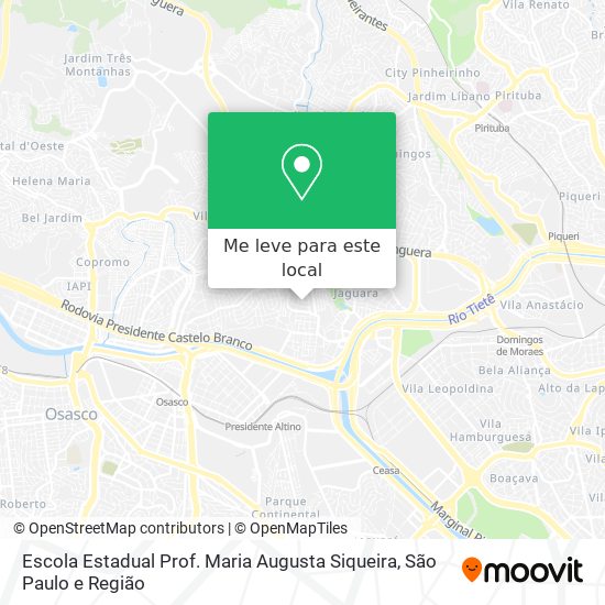 Escola Estadual Prof. Maria Augusta Siqueira mapa