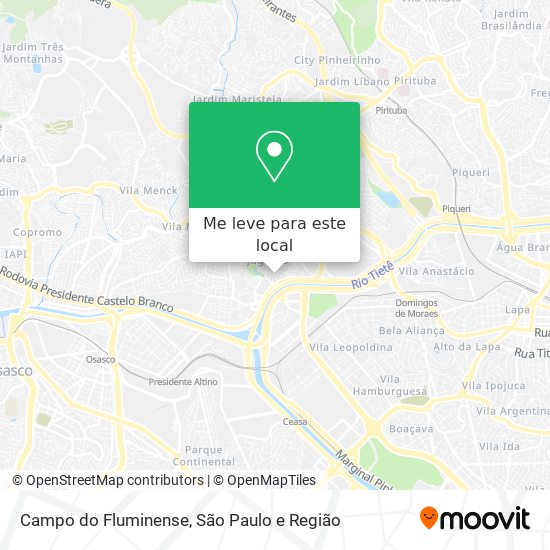 Campo do Fluminense mapa