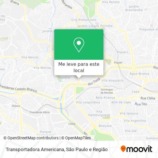 Transportadora Americana mapa