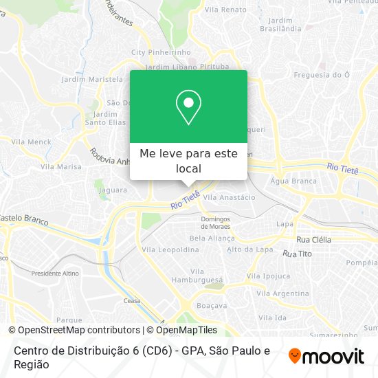 Centro de Distribuição 6 (CD6) - GPA mapa