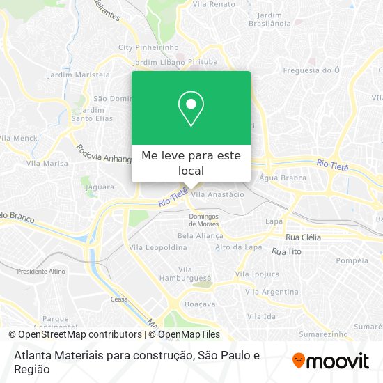 Atlanta Materiais para construção mapa