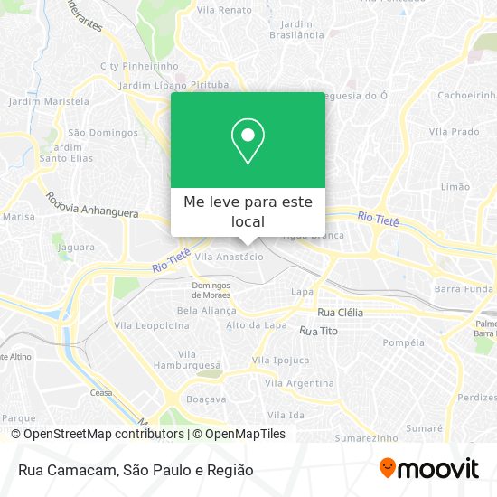 Rua Camacam mapa